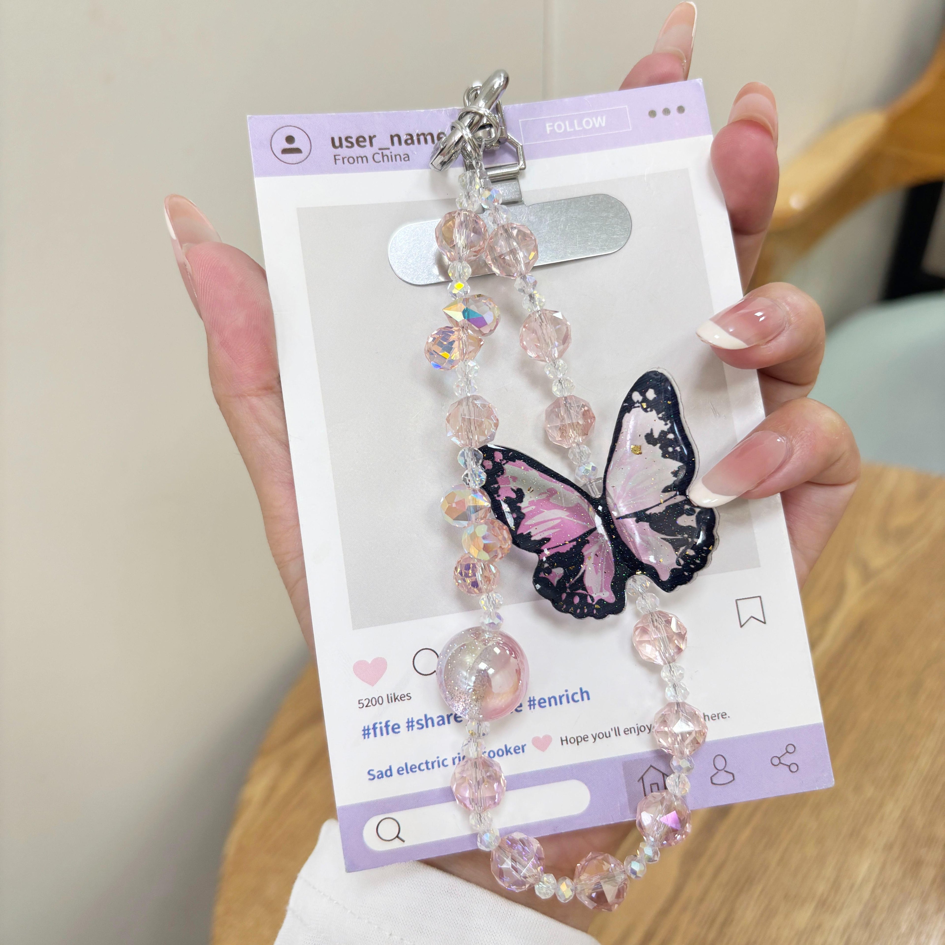 3D Butterfly Phone Charms
