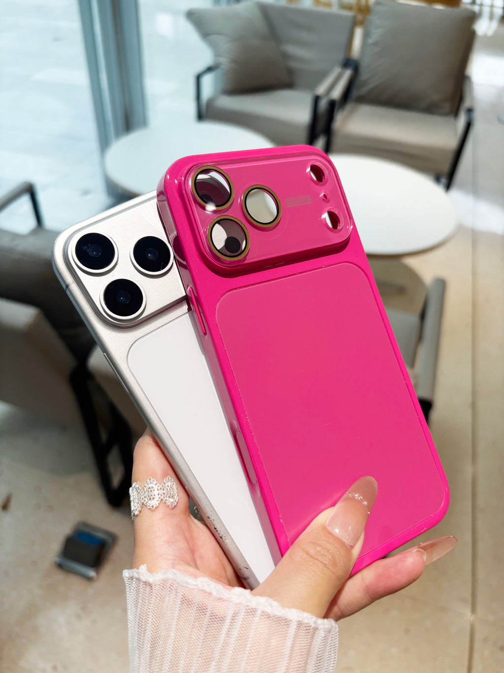 Cute Hot Pink Shockproof Phone Case